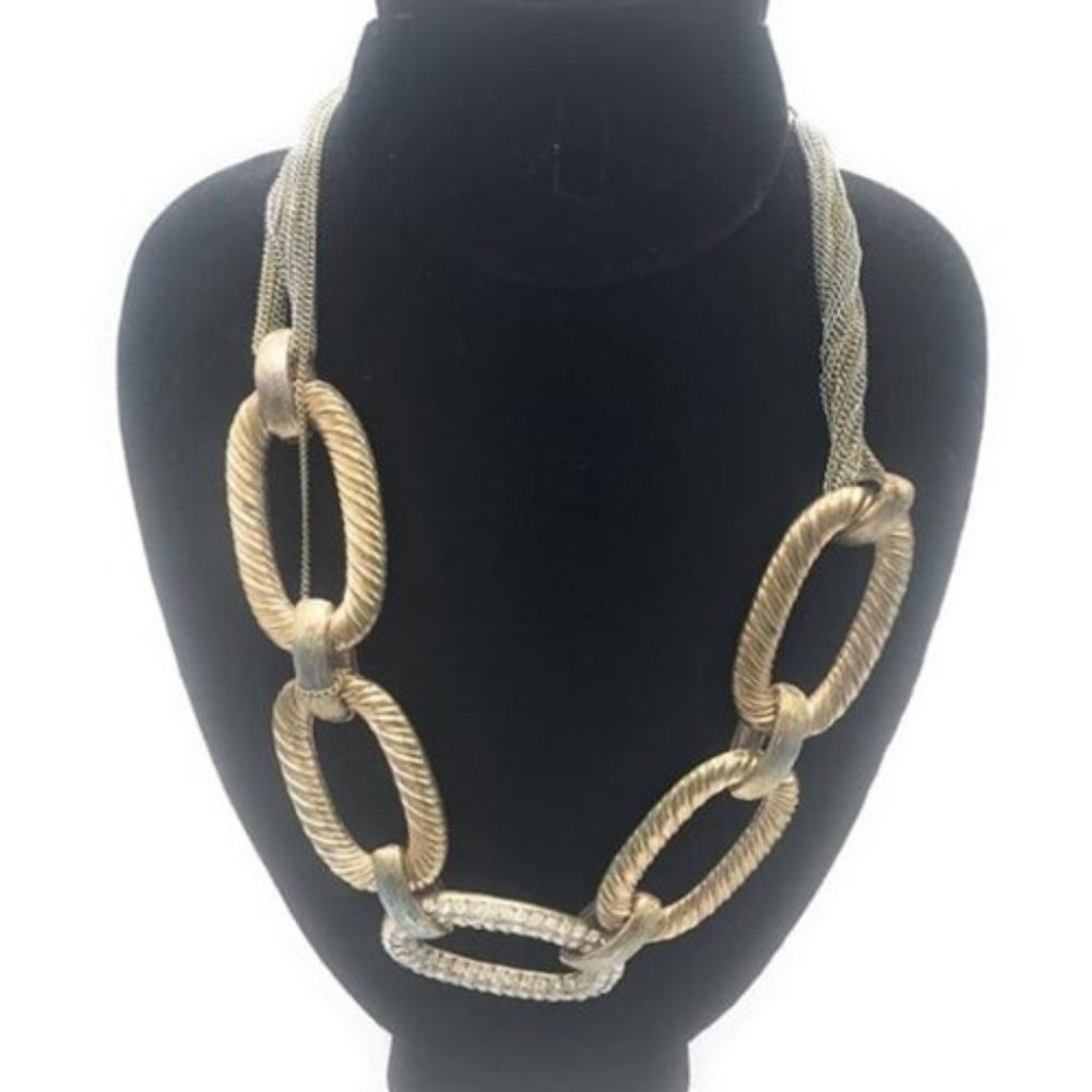 Gold Plated Chain Link Design Necklace